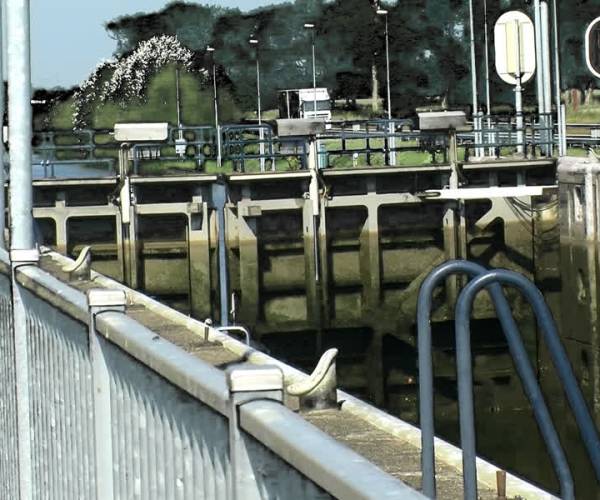 Donderdag test Rijkswaterstaat de sluis in Schijndel