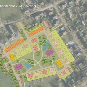 Plan voor nieuwe woningen Boerdonk