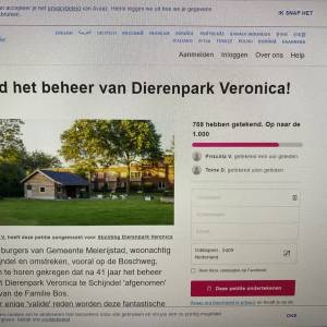 Veel steun op Facebook voor beheerder dierenpark Veronica Schijndel