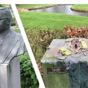 Borstbeeld verdwenen uit Jansenpark in Schijndel