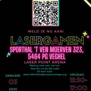 Lasergame-evenement; door jongeren voor jongeren