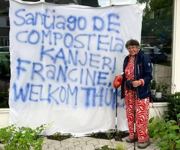 Francine Versantvoort onthaald na indrukwekkende pelgrimstocht