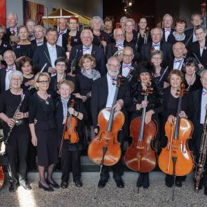 Een symfonieorkest bij het Smitsorgel