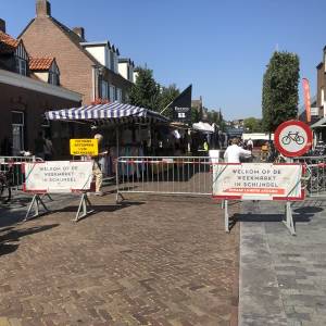 Weekmarkt verboden terrein voor fietsers