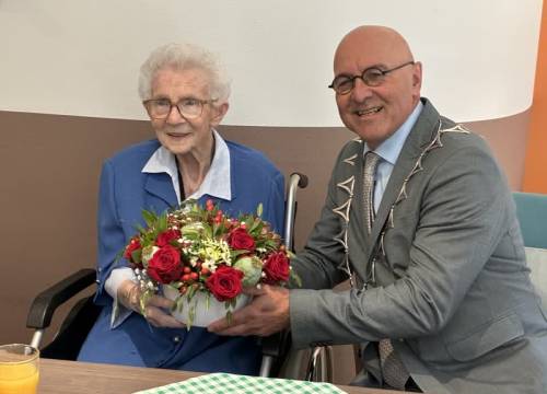 Feest in het Wijbosch, zuster Egberta Baltussen 100 jaar