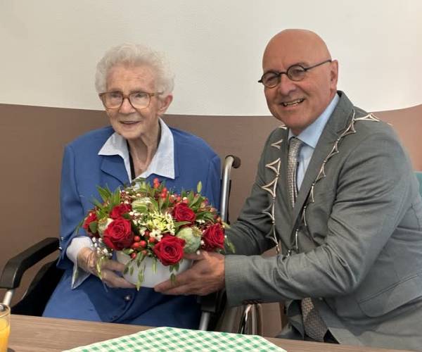 Feest in het Wijbosch, zuster Egberta Baltussen 100 jaar