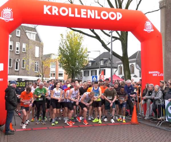 Groot deelnemersveld aan start Krollenloop (video)